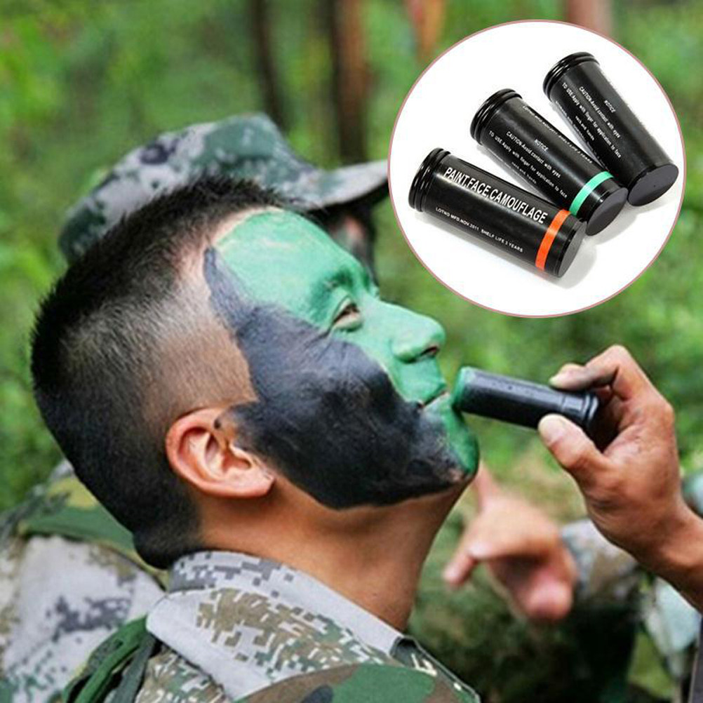3点セットの迷彩フェイスペイントキット。高品質で肌に優しく、 - Camo Face Paint のレビューと価格