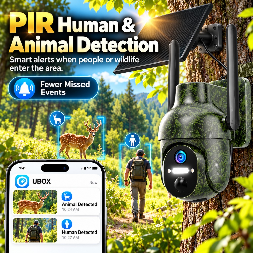 4MPソーラーWi-Fiセキュリティカメラ、屋外用CCTV、 - Trail Camera Infrared のレビューと価格