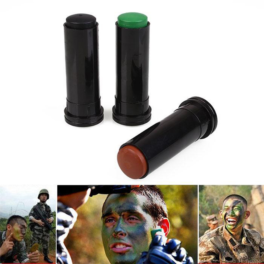 3本セット カモフラージュペイントスティック 高品質 無臭  - Camo Face Paint のレビューと価格